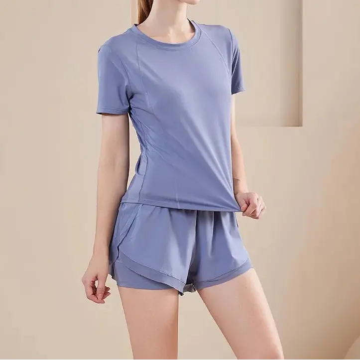 Seamless Women’s Yoga Set – Long Sleeve Crop Top & High Waist Leggings Gym Outfit Velora