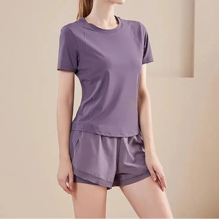 Seamless Women’s Yoga Set – Long Sleeve Crop Top & High Waist Leggings Gym Outfit Velora