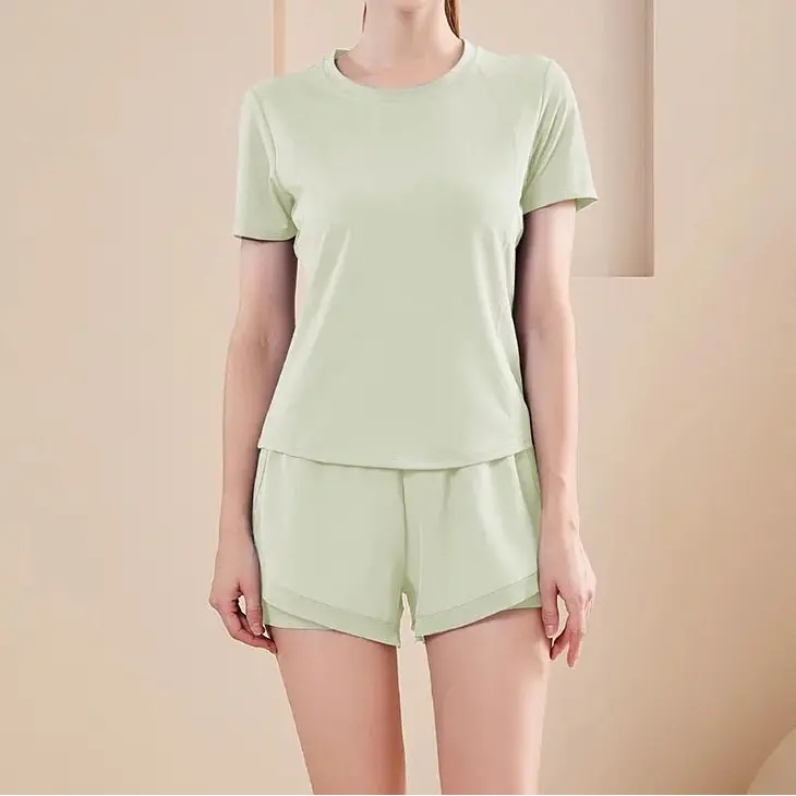 Seamless Women’s Yoga Set – Long Sleeve Crop Top & High Waist Leggings Gym Outfit Velora