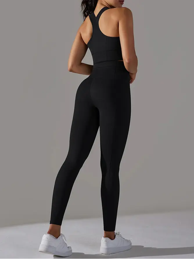 Seamless Women’s Yoga Set – Sports Bra & High Waist Leggings 2-Piece Gym Outfit Velora