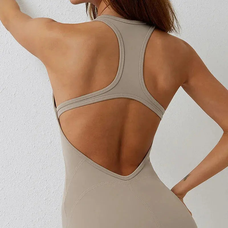 Women’s Seamless Gym Romper – Stretch Yoga Jumpsuit Workout Bodysuit Velora
