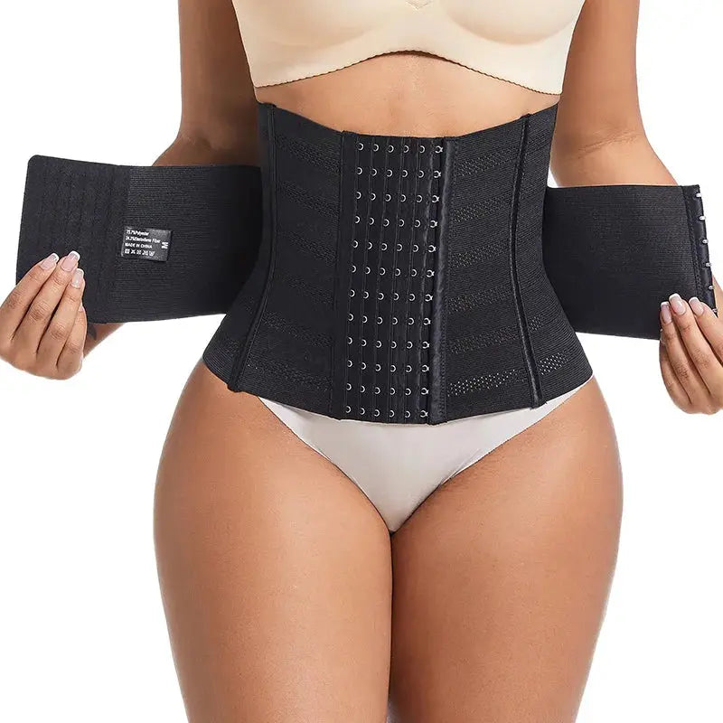Shapewear Women Corset Waist Trainer Body Shaper Double Tummy Control Slimming Sheath Flat Belly Reductive Belts Cincher - Vyrox Fitness