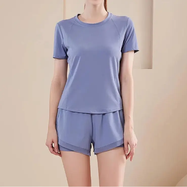 Seamless Women’s Yoga Set – Long Sleeve Crop Top & High Waist Leggings Gym Outfit Velora