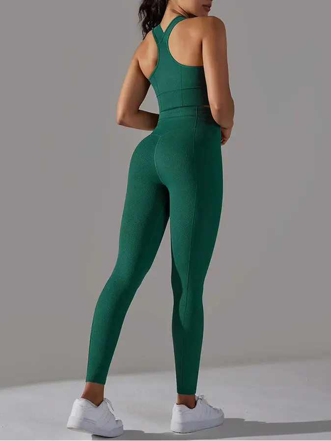 Seamless Women’s Yoga Set – Sports Bra & High Waist Leggings 2-Piece Gym Outfit Velora