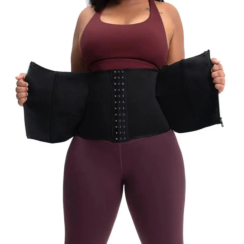 Women Waist Trainer Body Shaper Gym Fat Burning Sauna Sweat Belts Weight Loss Corset Shapewear Flat Belly Slimming Tummy Sheath - Vyrox Fitness