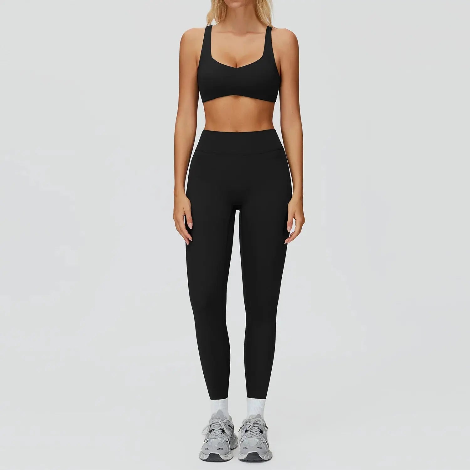 2-Piece Women’s Yoga Set – Gym Crop Top & High Waist Leggings Sportswea Velora