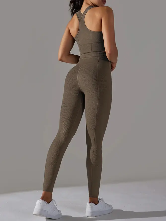 Seamless Women’s Yoga Set – Sports Bra & High Waist Leggings 2-Piece Gym Outfit Velora